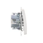 Simon Basic WMUL-0P0xx2-1011 Przycisk podwójny zwierny, dwuobwodowy: 2 wejścia, 2 wyjścia (moduł) 16AX, 250V~, szybkozłącza; biały