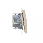 Simon Basic WMUL-0P0xx2-9011 Przycisk podwójny zwierny, dwuobwodowy: 2 wejścia, 2 wyjścia (moduł) 16AX, 250V~, szybkozłącza; beż