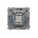 Simon Basic WMUL-0P0xx2-J011 Przycisk podwójny zwierny, dwuobwodowy: 2 wejścia, 2 wyjścia (moduł) 16AX, 250V~, szybkozłącza; stal inox