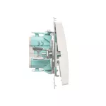 Simon Basic WMUL-011RP1-1011 Przycisk pojedynczy rozwierny bez piktogramu (moduł) 10AX, 250V~, zaciski śrubowe; biały