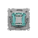 Simon Basic WMUL-020xxx-H011 Łącznik dwubiegunowy (moduł) 10AX, 250V~, szybkozłącza; satynowy