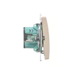 Simon Basic WMUL-020x2x-9011 Łącznik dwubiegunowy (moduł) 16AX, 250V~, zaciski śrubowe; beż