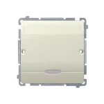 Simon Basic WMUL-0H1xx2-9011 Łącznik hotelowy podwójny z podświetleniem LED, Imax 2×10 (2) A; beż