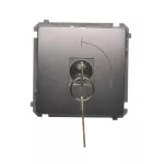 Simon Basic WMUL-0K01xx-J011 Łącznik jednobiegunowy z kluczem, 2 pozycyjny, „0-I” styk N/O. Możliwość wyjęcia klucza w każdej pozycji; stal inox