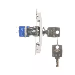 Simon Basic WMUL-0K01Px-1011 Łącznik chwilowy jednobiegunowy z kluczem, 2 pozycyjny, „0-I” styk N/O. Możliwość wyjęcia klucza tylko w pozycji 0; biały