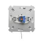 Simon Basic WMUL-0K01Px-1011 Łącznik chwilowy jednobiegunowy z kluczem, 2 pozycyjny, „0-I” styk N/O. Możliwość wyjęcia klucza tylko w pozycji 0; biały