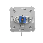 Simon Basic WMUL-0K04Px-1011 Łącznik chwilowy roletowy z kluczem, 3 pozycyjny, „I-0-II" 2 styki N/O. Możliwość wyjęcia klucza tylko w pozycji 0; biały