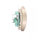 Simon Basic WMUW-00210M-9011 Gniazdo wtyczkowe podwójne z uziemieniem (moduł), Σ16A, 250V~, zaciski śrubowe; beż