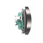 Simon Basic WMUW-00210M-J011 Gniazdo wtyczkowe podwójne z uziemieniem (moduł), Σ16A, 250V~, zaciski śrubowe; stal inox