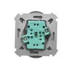 Simon Basic WMUW-00210M-H011 Gniazdo wtyczkowe podwójne z uziemieniem (moduł), Σ16A, 250V~, zaciski śrubowe; satynowy