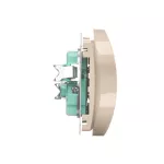 Simon Basic WMUW-00211M-9011 Gniazdo wtyczkowe podwójne z uziemieniem (moduł), z przesłonami torów prądowych, Σ16A, 250V~, zaciski śrubowe; beż