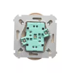 Simon Basic WMUW-00211M-9011 Gniazdo wtyczkowe podwójne z uziemieniem (moduł), z przesłonami torów prądowych, Σ16A, 250V~, zaciski śrubowe; beż