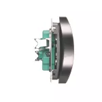 Simon Basic WMUW-00211M-J011 Gniazdo wtyczkowe podwójne z uziemieniem (moduł), z przesłonami torów prądowych, Σ16A, 250V~, zaciski śrubowe; stal inox