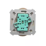 Simon Basic WMUW-00200M-9011 Gniazdo wtyczkowe podwójne bez uziemienia (moduł), Σ16A, 250V~, zaciski śrubowe; beż