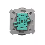 Simon Basic WMUW-00200M-J011 Gniazdo wtyczkowe podwójne bez uziemienia (moduł), Σ16A, 250V~, zaciski śrubowe; stal inox