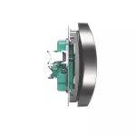 Simon Basic WMUW-00200M-H011 Gniazdo wtyczkowe podwójne bez uziemienia (moduł), Σ16A, 250V~, zaciski śrubowe; satynowy