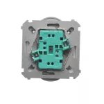 Simon Basic WMUW-00200M-H011 Gniazdo wtyczkowe podwójne bez uziemienia (moduł), Σ16A, 250V~, zaciski śrubowe; satynowy