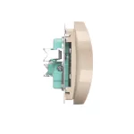 Simon Basic WMUW-00201M-9011 Gniazdo wtyczkowe podwójne bez uziemienia (moduł) z przesłonami torów prądowych, Σ16A, 250V~, zaciski śrubowe; beż