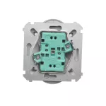 Simon Basic WMUW-00201M-H011 Gniazdo wtyczkowe podwójne bez uziemienia (moduł) z przesłonami torów prądowych, Σ16A, 250V~, zaciski śrubowe; satynowy