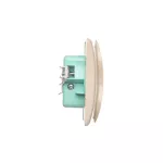 Simon Basic WMUW-10210x-9011 Gniazdo wtyczkowe z uziemieniem podwójne, monoblok, 16A, 250V~, zaciski śrubowe; beż Kompletne - nie do ramek