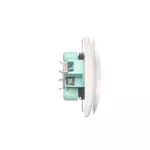 Simon Basic WMUW-10211x-1011 Gniazdo wtyczkowe z uziemieniem podwójne, monoblok, z przesłonami torów prądowych 16A, 250V~, zaciski śrubowe; biały Kompletne - nie do ramek