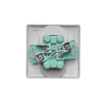 Simon Basic WMUW-10211z-H011 Gniazdo wtyczkowe z uziemieniem podwójne, monoblok, z przesłonami torów prądowych 16A, 250V~, zaciski śrubowe; satynowy Kompletne - nie do ramek