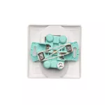 Simon Basic WMUW-10201x-1011 Gniazdo wtyczkowe bez uziemienia podwójne, monoblok, z przesłonami torów prądowych 16A, 250V~, zaciski śrubowe; biały Kompletne - nie do ramek