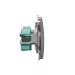 Simon Basic WMUW-00110x-J021 Gniazdo wtyczkowe z uziemieniem (moduł) 16A, 250V~, zaciski śrubowe; stal inox