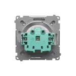 Simon Basic WMUW-00110x-J021 Gniazdo wtyczkowe z uziemieniem (moduł) 16A, 250V~, zaciski śrubowe; stal inox