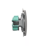 Simon Basic WMUW-00110x-H021 Gniazdo wtyczkowe z uziemieniem (moduł) 16A, 250V~, zaciski śrubowe; satynowy