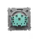 Simon Basic WMUW-00110x-H021 Gniazdo wtyczkowe z uziemieniem (moduł) 16A, 250V~, zaciski śrubowe; satynowy