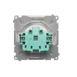 Simon Basic WMUW-00111x-1021 Gniazdo wtyczkowe z uziemieniem (moduł), z przesłonami torów prądowych, 16A, 250V~, zaciski śrubowe; biały