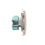 Simon Basic WMUW-00111x-9021 Gniazdo wtyczkowe z uziemieniem (moduł), z przesłonami torów prądowych, 16A, 250V~, zaciski śrubowe; beż