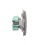 Simon Basic WMUW-00110C-J021 Gniazdo wtyczkowe z uziemieniem (moduł) 16A, 250V~, szybkozłącza; stal inox