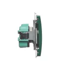 Simon Basic WMUW-00111x-Z021 Gniazdo wtyczkowe z uziemieniem (moduł), z przesłonami torów prądowych, 16A, 250V~, zaciski śrubowe; zielone