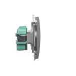 Simon Basic WMUW-00100x-H021 Gniazdo wtyczkowe bez uziemienia (moduł) 16A, 250V~, zaciski śrubowe; satynowy