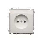 Simon Basic WMUW-00101x-1021 Gniazdo wtyczkowe bez uziemienia (moduł), z przesłonami torów prądowych 16A, 250V~, zaciski śrubowe; biały