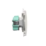 Simon Basic WMUW-00101x-1021 Gniazdo wtyczkowe bez uziemienia (moduł), z przesłonami torów prądowych 16A, 250V~, zaciski śrubowe; biały