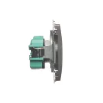 Simon Basic WMUW-00101x-J021 Gniazdo wtyczkowe bez uziemienia (moduł), z przesłonami torów prądowych 16A, 250V~, zaciski śrubowe; stal inox