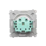 Simon Basic WMUW-50110x-1021 Gniazdo wtyczkowe z uziemieniem (moduł), bryzgoszczelne IP44, 16A, 250V~, zaciski śrubowe; biały