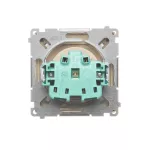 Simon Basic WMUW-50111x-9021 Gniazdo wtyczkowe z uziemieniem (moduł), z przesłonami torów prądowych, bryzgoszczelne IP44, 16A, 250V~, zaciski śrubowe; beż