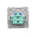 Simon Basic WMUW-01111x-1011 Gniazdo wtyczkowe DATA z uziemieniem i kluczem uprawniającym (moduł) 16A, 250V~, zaciski śrubowe; biały