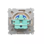 Simon Basic WMUW-01111x-9011 Gniazdo wtyczkowe DATA z uziemieniem i kluczem uprawniającym (moduł) 16A, 250V~, zaciski śrubowe; beż