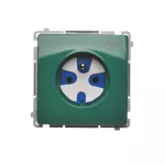 Simon Basic WMUW-01111x-Z011 Gniazdo wtyczkowe DATA z uziemieniem i kluczem uprawniającym (moduł) 16A, 250V~, zaciski śrubowe; zielone