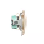 Simon Basic WMUW-02111x-9011 Gniazdo wtyczkowe z uziemieniem Schuko (moduł) z przesłonami torów prądowych,16A, 250V~, zaciski śrubowe; beż