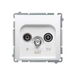 Simon Basic WMUA-03018z-1011 Gniazdo antenowe R-TV-SAT końcowe (moduł) Może być użyte jako gniazdo zakończeniowe do gniazd przelotowych R-TV-SAT