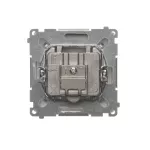 Simon Basic WMUA-02018z-J011 Gniazdo antenowe R-TV-SAT przelotowe (moduł), 1x wejście: 5 MHz–2,4 GHz; stal inox
