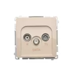 Simon Basic WMUA-06xxxx-9013 Gniazdo antenowe R-TV-DATA (moduł). 1x wejście: 5–862 MHz; beż