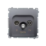 Simon Basic WMUA-06xxxx-J013 Gniazdo antenowe R-TV-DATA (moduł). 1x wejście: 5–862 MHz; stal inox