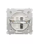 Simon Basic WMUG-01000x-1011 Gniazdo głośnikowe 1-krotne z polem opisowym (moduł). Przekrój przew. dla wejścia i wyjścia 2,5 mm2. Mocowanie na łapki i wkręty; biały